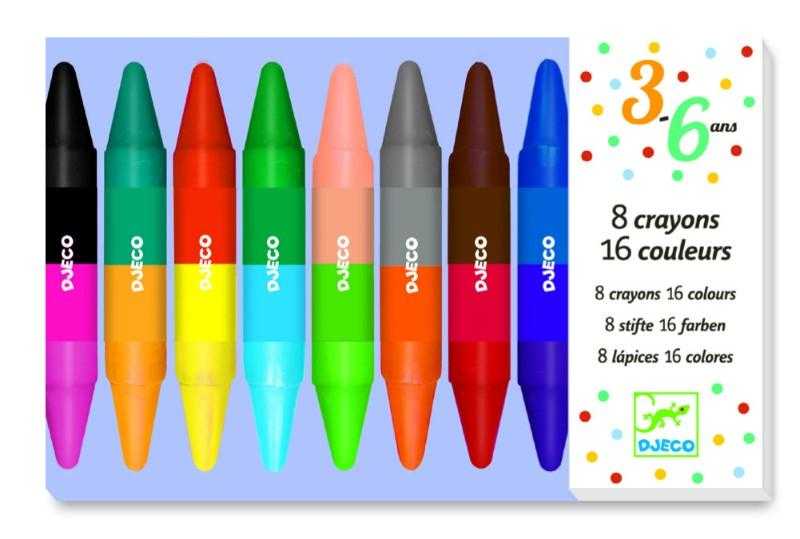 Creioane de colorat duble Djeco image 1