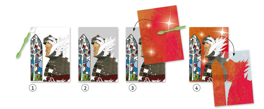 Cavaleri joc creativ Djeco cu foite