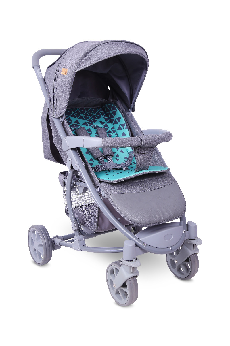Carucior pentru nou-nascut, S 300, Grey & Green Triangles