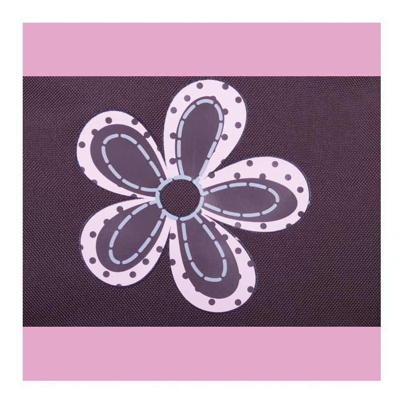 Carucior pentru papusi cu maner reversibil Boonk Brown Flower image 6