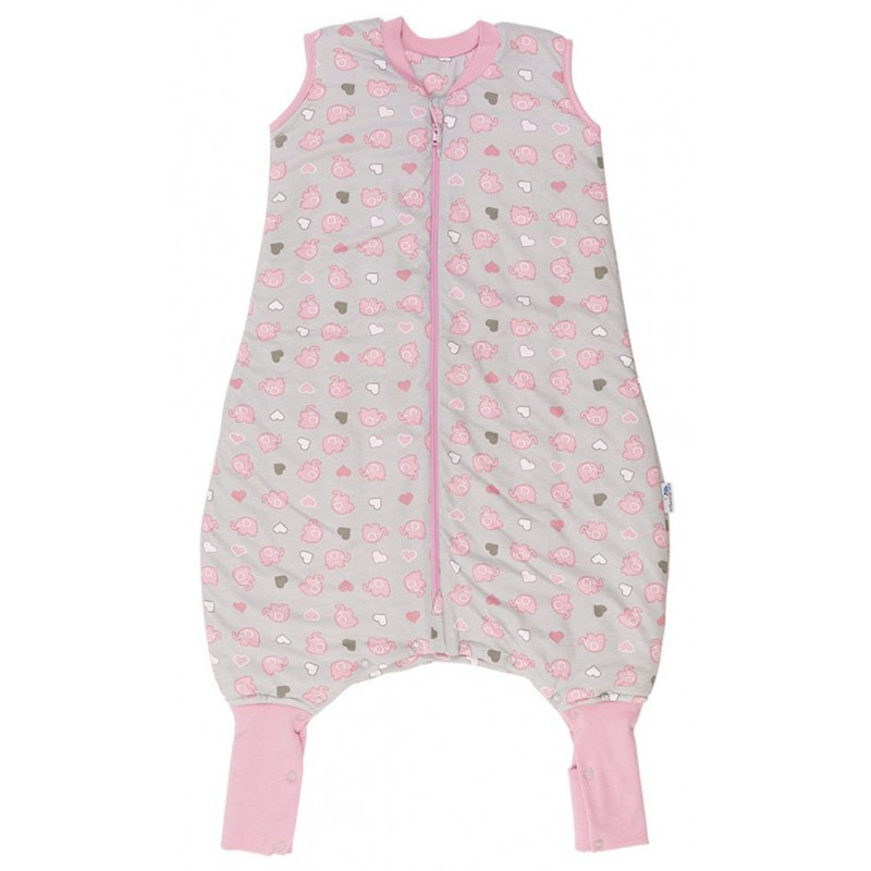 Sac de dormit cu picioruse si talpa antiderapanta Pink Elephant 12-18 luni 2.5 Tog
