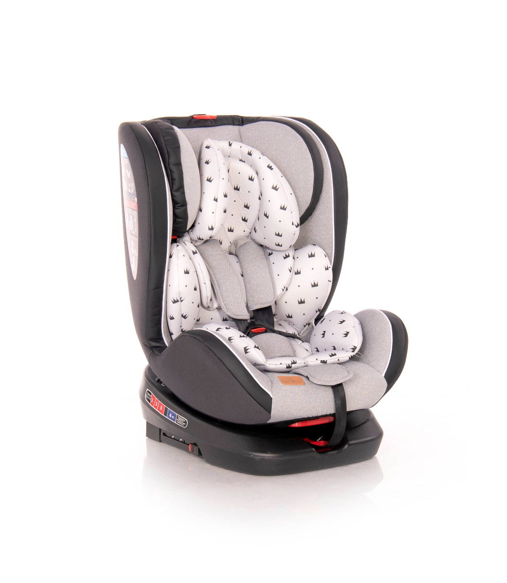 Scaun auto, Nebula, Isofix, 0-36 Kg, rotativ 360 grade, Grey Crowns