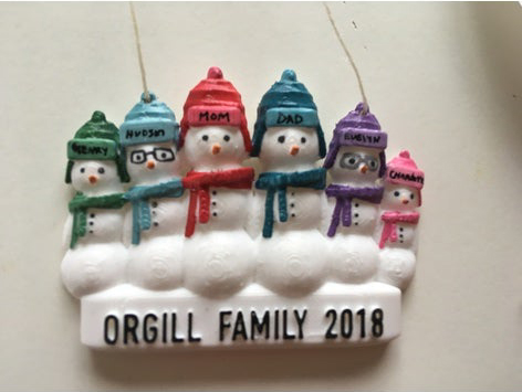 Ornament de craciun: Familia oamenilor de zapada! - 2 - 8 membrii