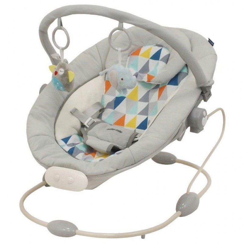 Leagan muzical cu vibratii Grand Confort Grey Rhombus