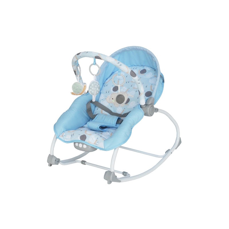 Balansoar muzical cu vibratii 2 in 1 Beverly - Blue Circles