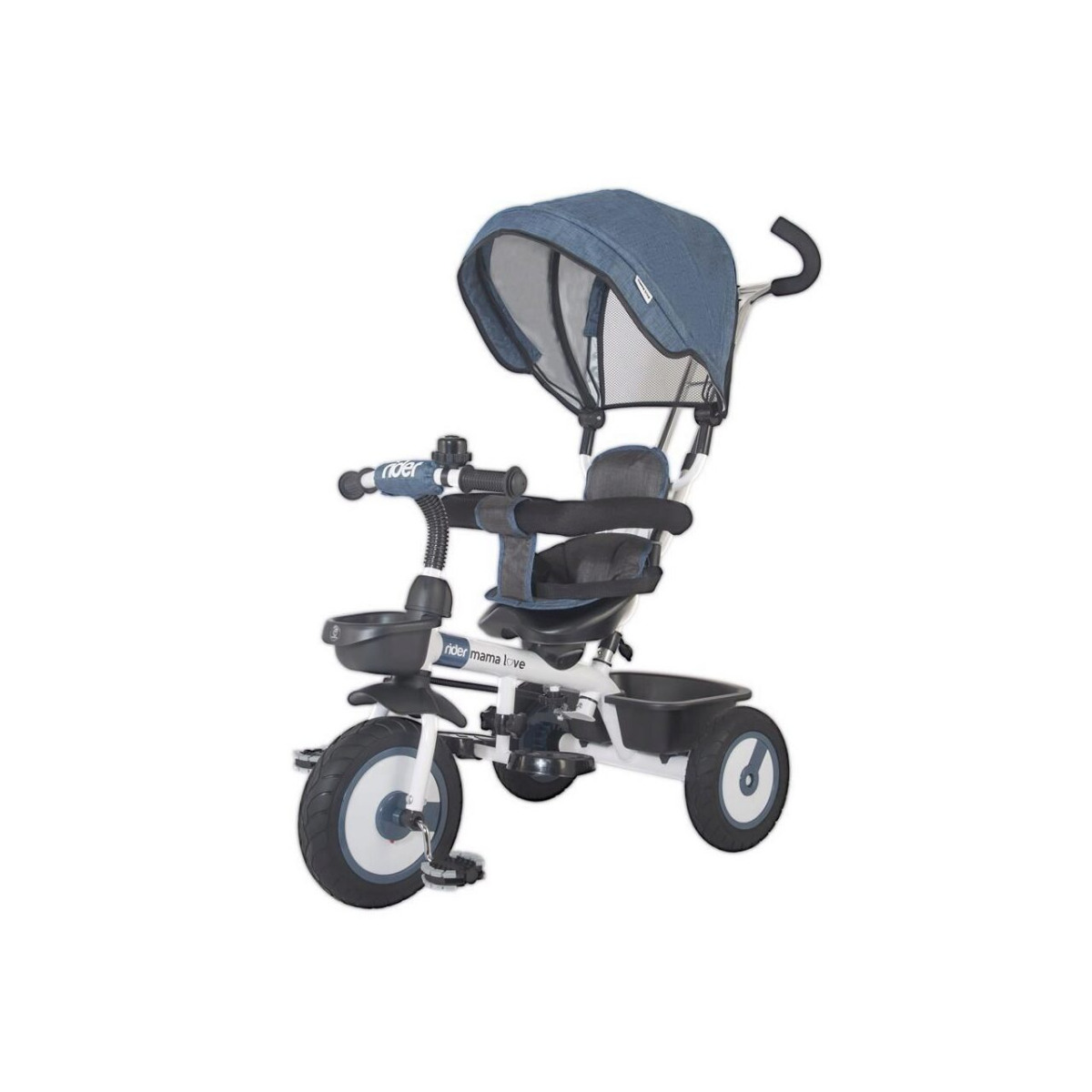  Tricicleta multifunctionala MamaLove Rider Albastru image 7