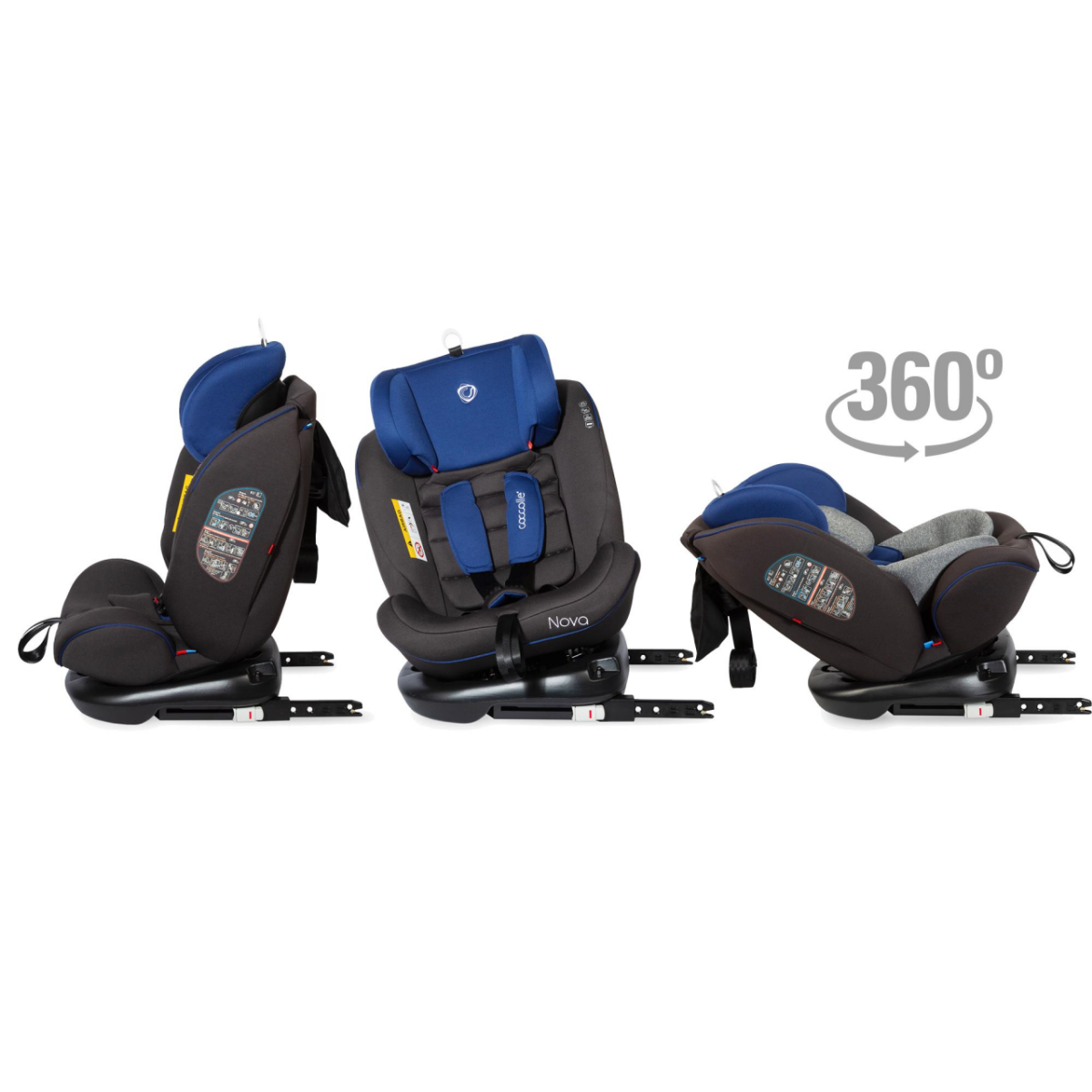 Scaun auto rotativ cu Isofix grupa 0-36 kg Coccolle Nova Albastru image 1