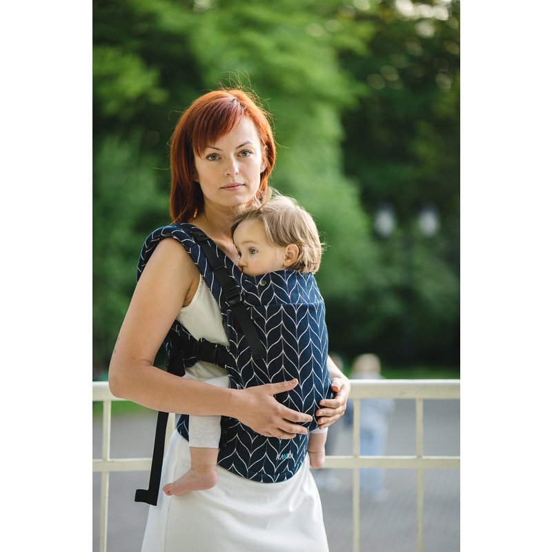 Kavka - Marsupiu ergonomic 2 in 1, Denim Braid