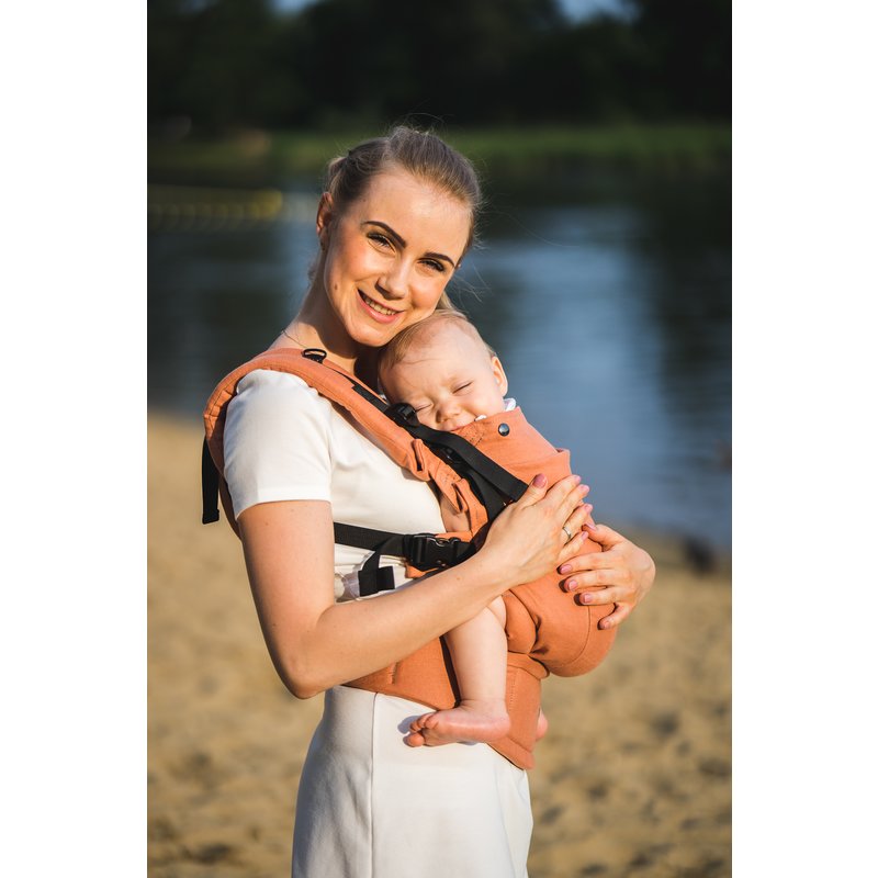 Kavka - Marsupiu ergonomic 2 in 1, Peach Linen