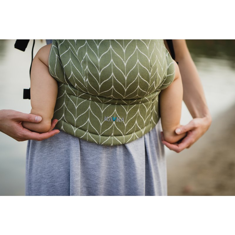 Kavka - Marsupiu ergonomic 2 in 1, Olive Braid image 1