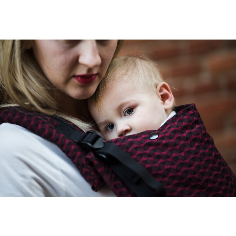 Kavka - Marsupiu ergonomic 2 in 1, Deep Red Classic image 1