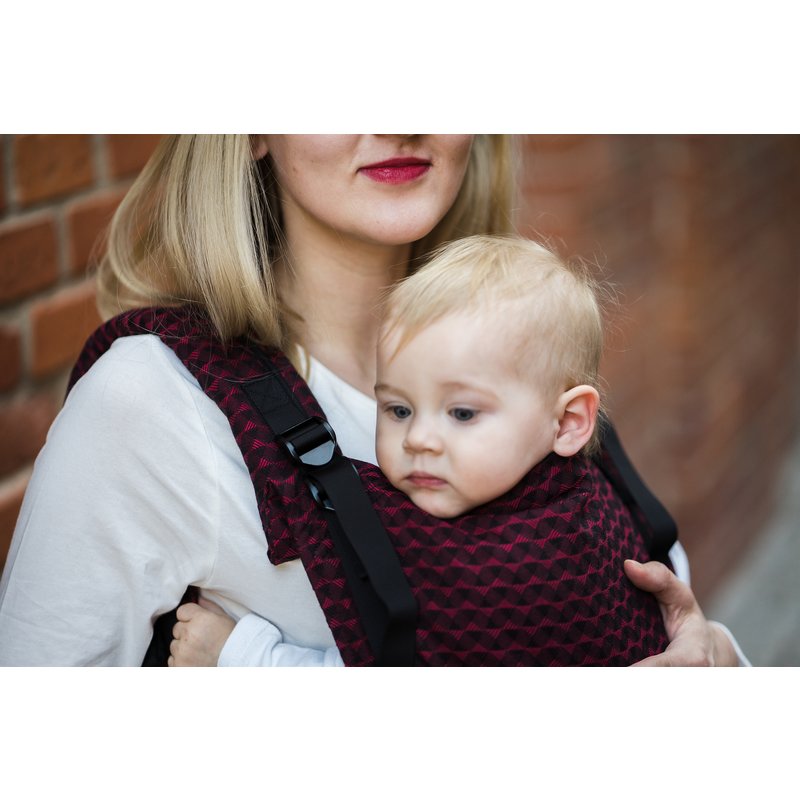 Kavka - Marsupiu ergonomic 2 in 1, Deep Red Classic image 3