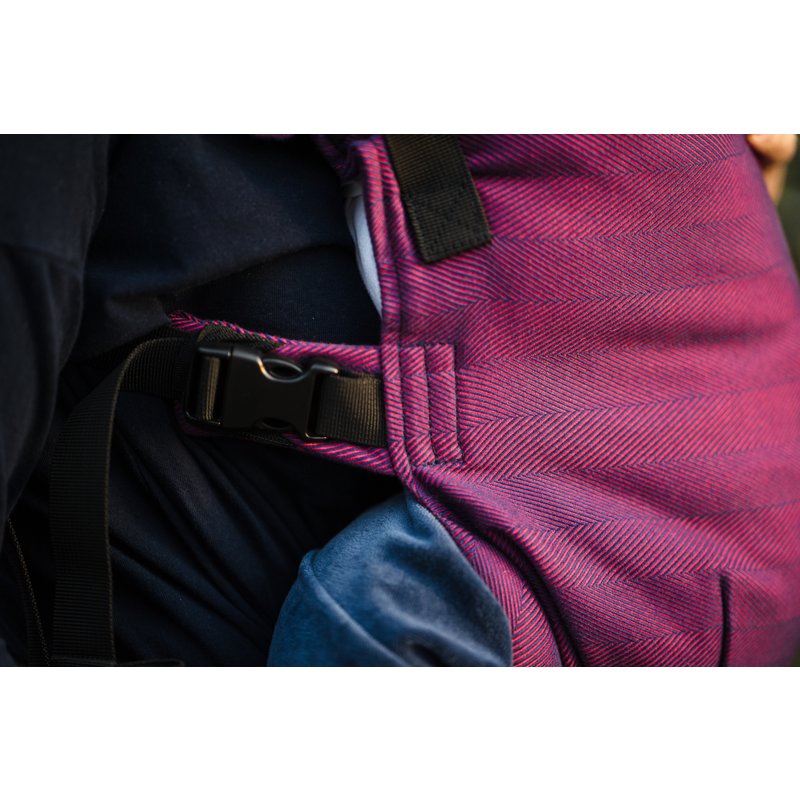 Kavka - Marsupiu ergonomic 2 in 1, Raspberry Herringbone image 1