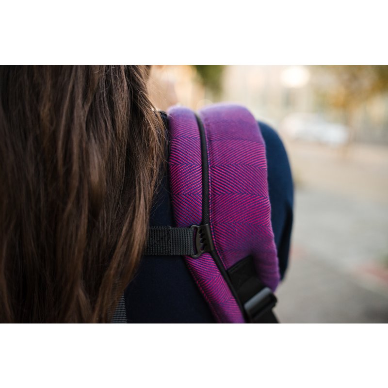 Kavka - Marsupiu ergonomic 2 in 1, Raspberry Herringbone image 4