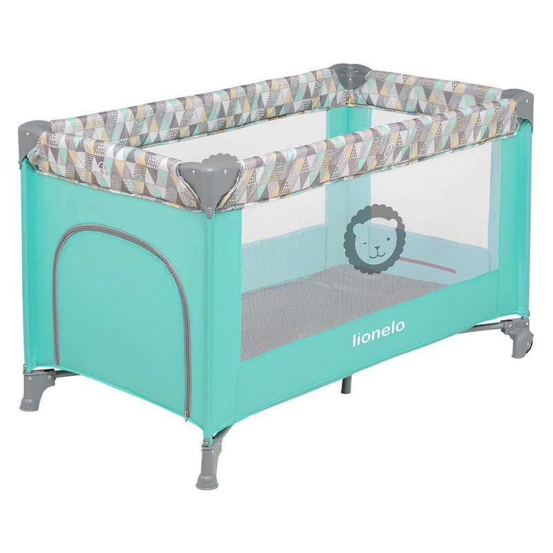 Lionelo - Patut pliant Adriaa, Turquoise/ Scandi image 1