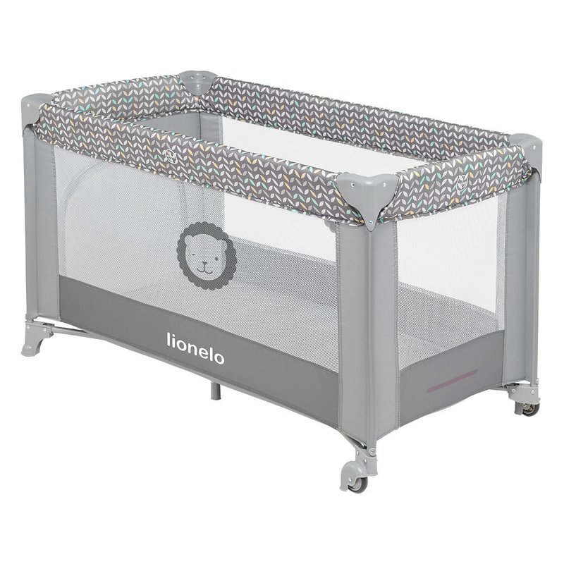 Lionelo - Patut pliant Adriaa, Grey/ Scandi image 2