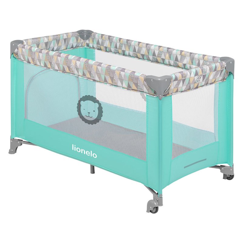Lionelo - Patut pliant Adriaa, Turquoise/ Scandi image 2