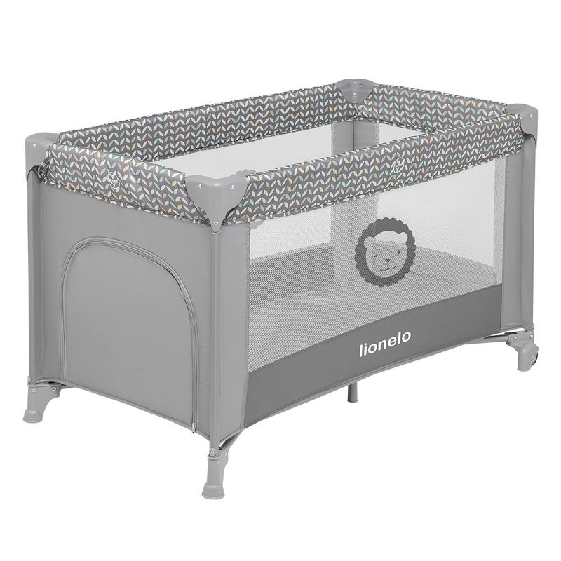 Lionelo - Patut pliant Adriaa, Grey/ Scandi image 3