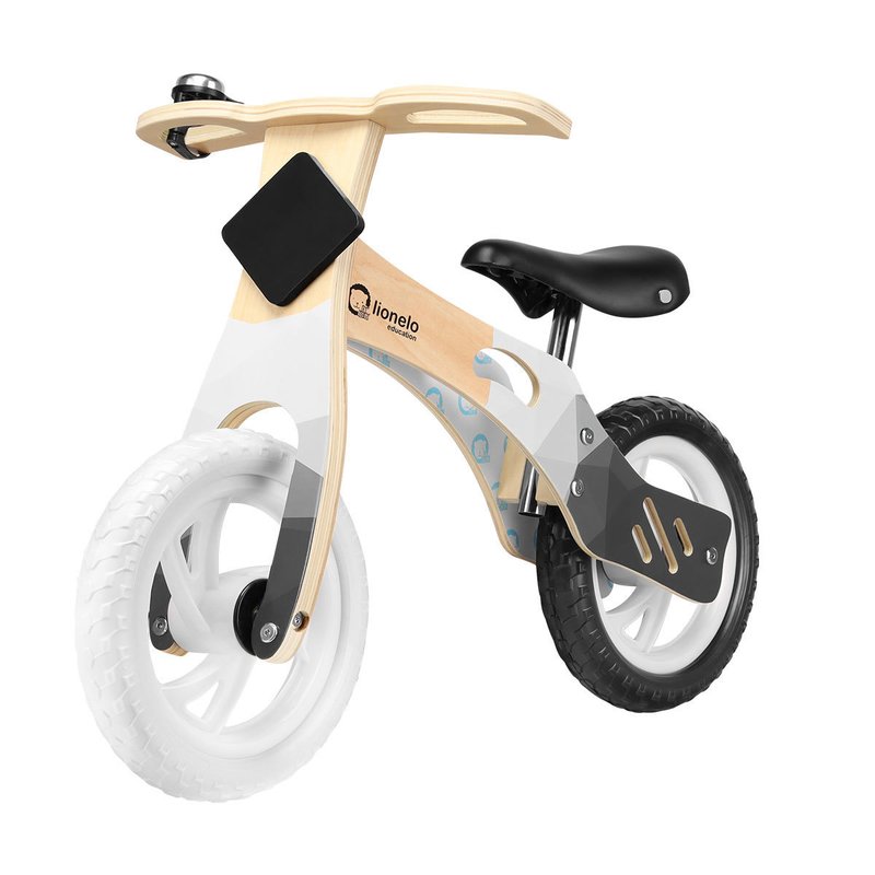 Lionelo - Bicicleta din lemn fara pedale Willy, Carbon