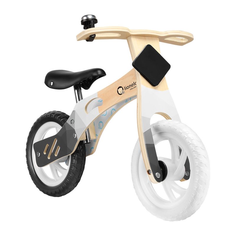 Lionelo - Bicicleta din lemn fara pedale Willy, Carbon image 6