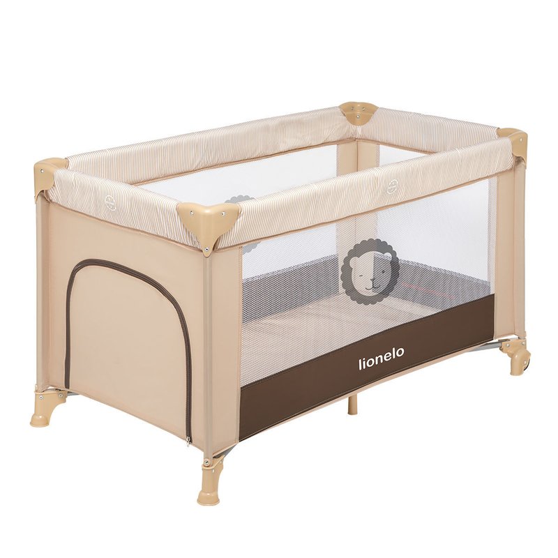 Lionelo - Patut pliant Adriaa, Beige Stripes image 9