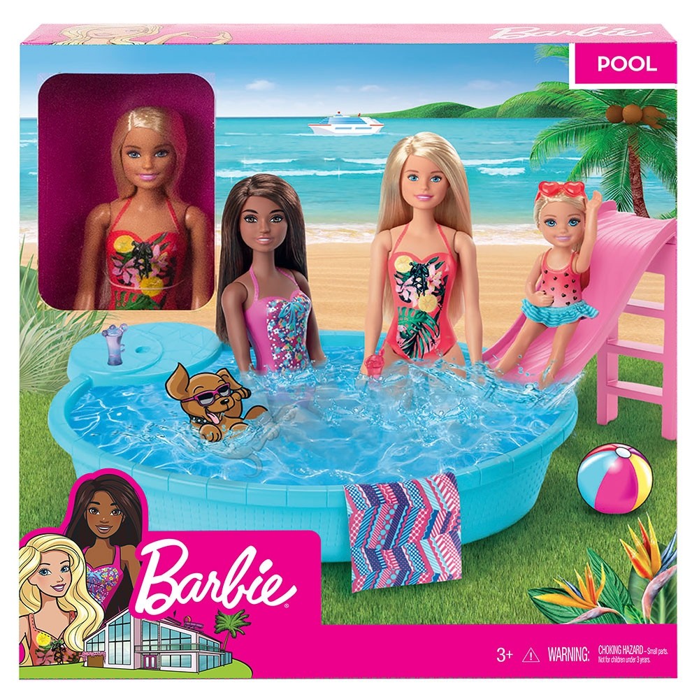 Set Barbie by Mattel Fashion and Beauty Piscina si papusa image 3