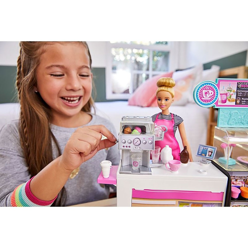 Set Barbie by Mattel Cooking and Baking Cafenea cu papusa si accesorii image 4