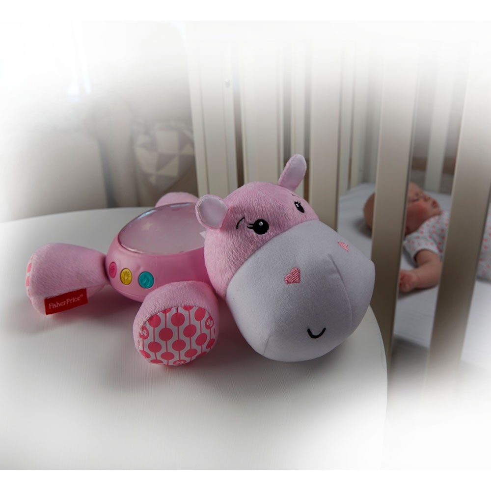 Lampa de veghe plus Fisher Price by Mattel Newborn Hipopotam roz image 2