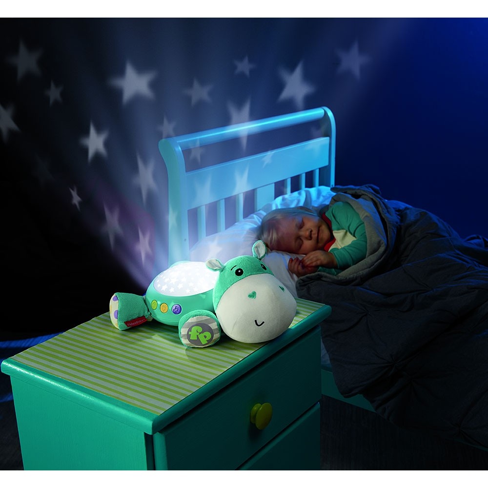 Lampa de veghe plus Fisher Price by Mattel Newborn Hipopotam albastru image 2