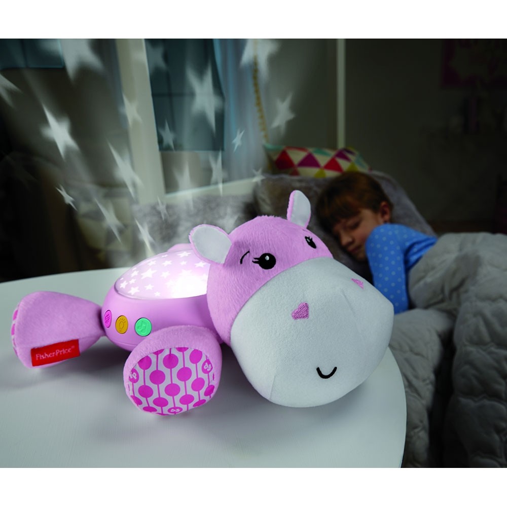 Lampa de veghe plus Fisher Price by Mattel Newborn Hipopotam roz image 3