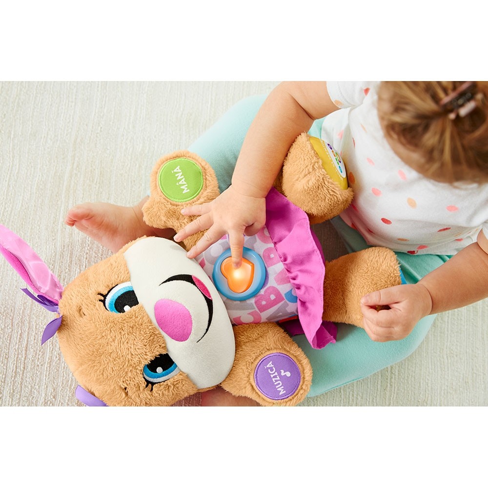 Jucarie de plus Fisher Price by Mattel Laugh and Learn Sis Catelusa vorbitoare in limba romana image 1