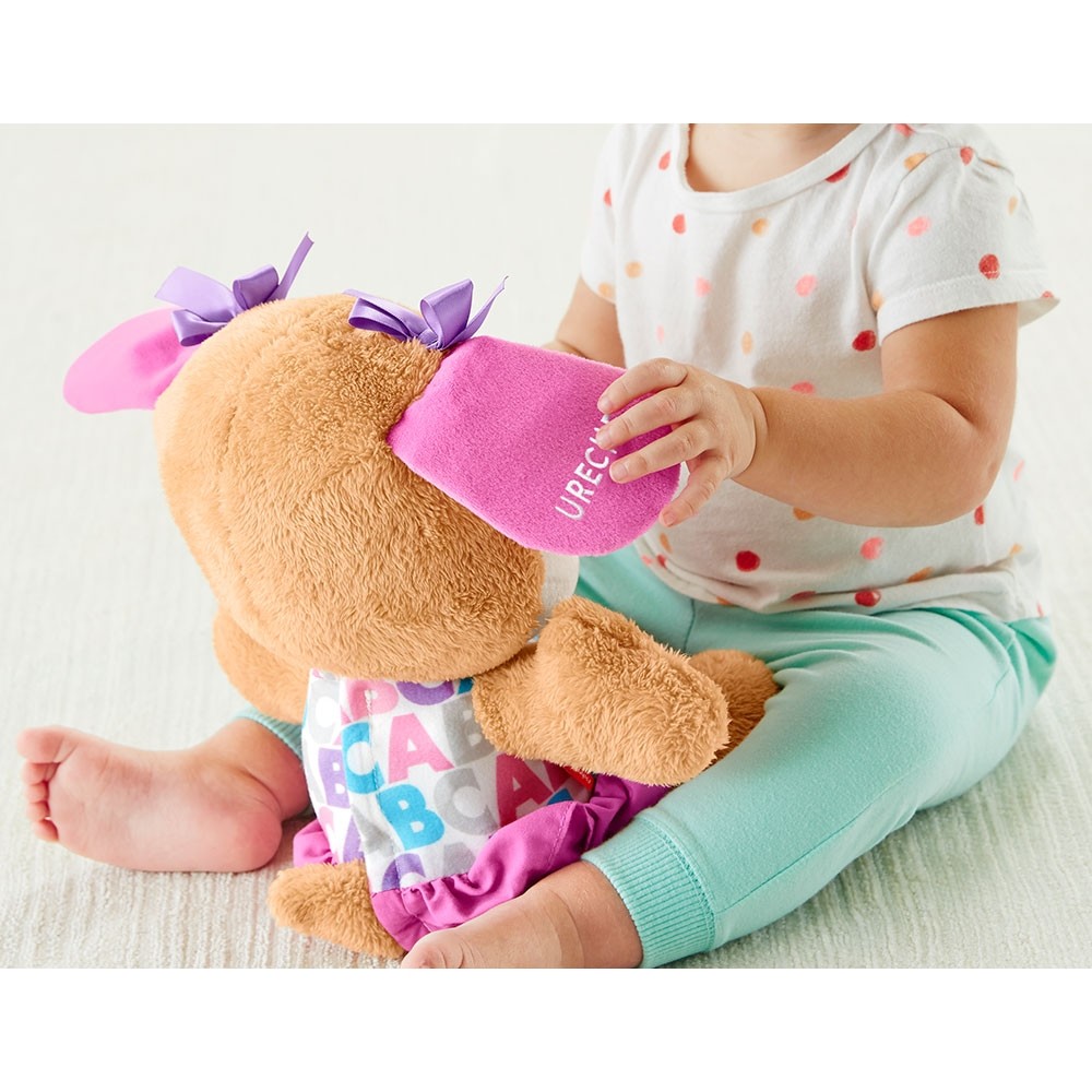 Jucarie de plus Fisher Price by Mattel Laugh and Learn Sis Catelusa vorbitoare in limba romana image 3