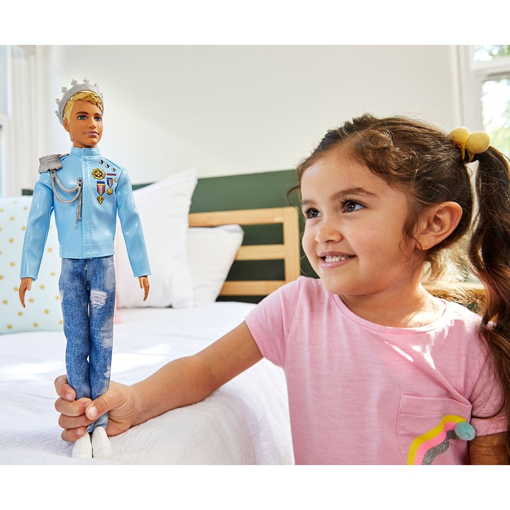 Papusa Barbie by Mattel Modern Princess Theme Printul Ken image 2