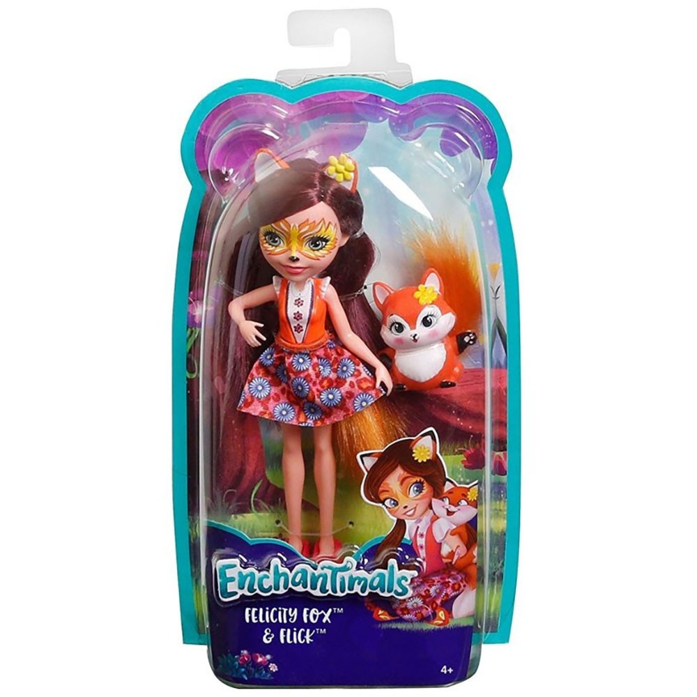 Papusa Enchantimals by Mattel Felicity Fox cu figurina image 1