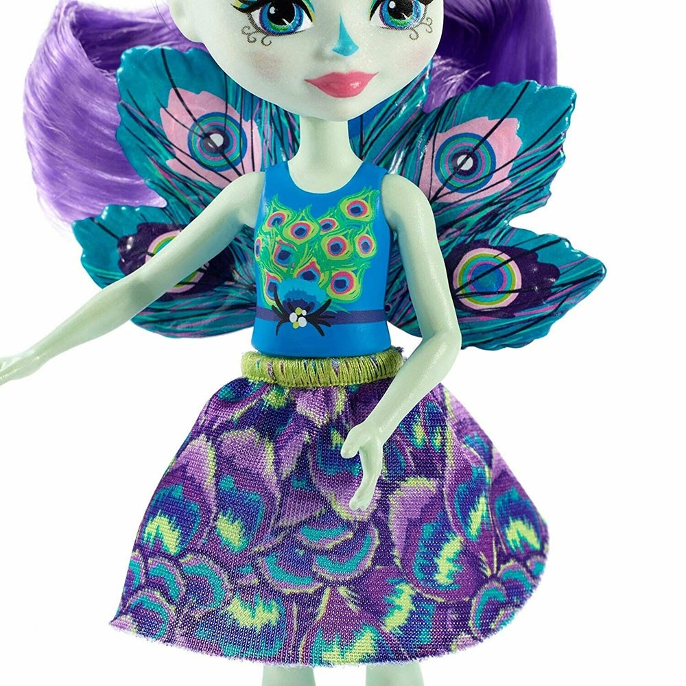 Papusa Enchantimals by Mattel Patter Peacock cu figurina image 3