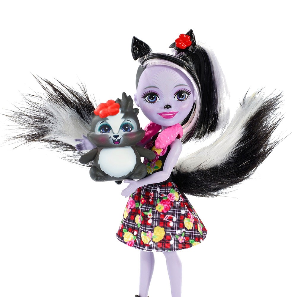Papusa Enchantimals by Mattel Sage Skunk cu figurina image 7