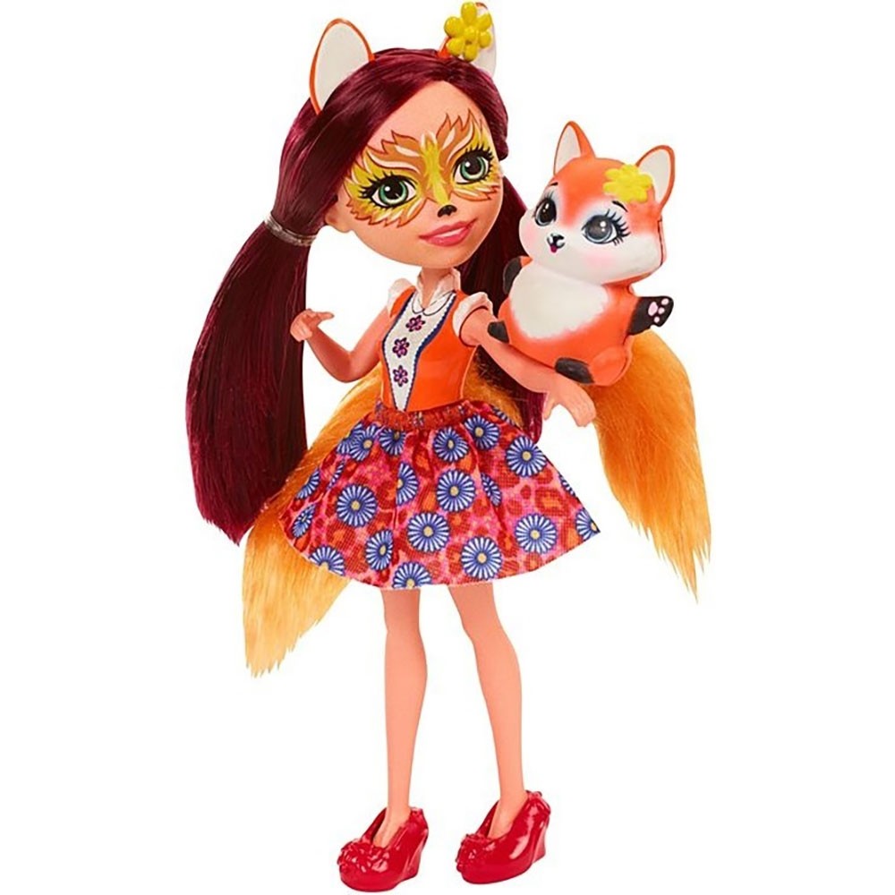 Papusa Enchantimals by Mattel Felicity Fox cu figurina image 5