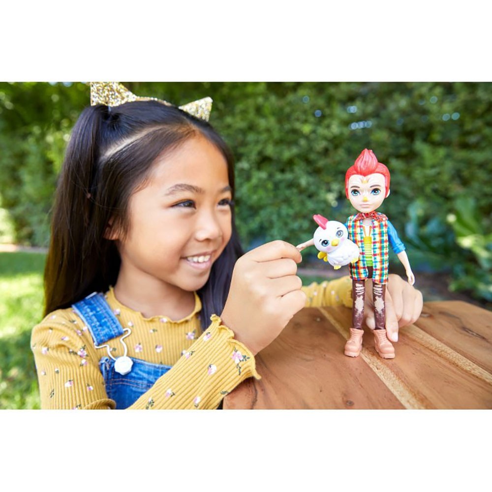 Papusa Enchantimals by Mattel Redward Rooster cu figurina Cluck image 2