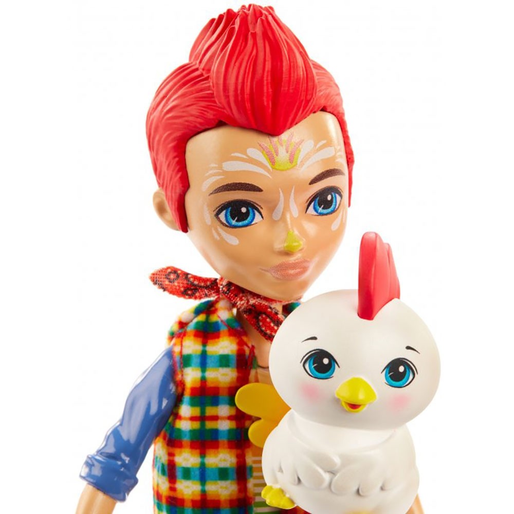 Papusa Enchantimals by Mattel Redward Rooster cu figurina Cluck image 5