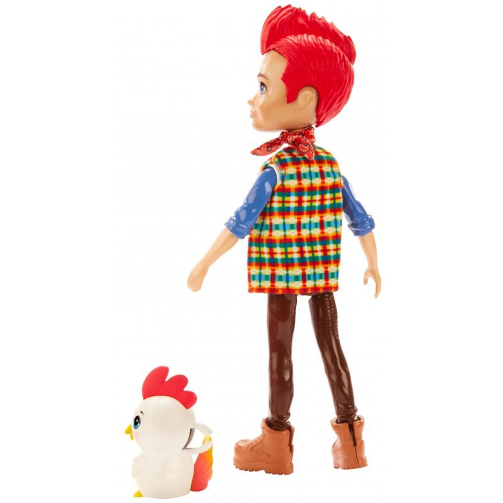 Papusa Enchantimals by Mattel Redward Rooster cu figurina Cluck image 6