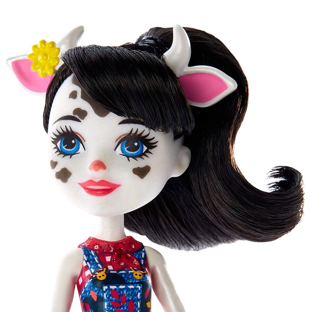 Set Enchantimals by Mattel Cambrie Cow With Ricotta And Family Papusa cu 3 figurine image 5