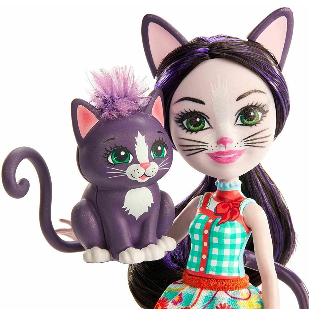 Papusa Enchantimals by Mattel Ciesta Cat cu figurina Climber image 2