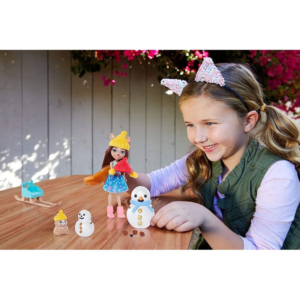 Set Enchantimals by Mattel papusa Sharlotte Squirrel, figurina Peanut si accesorii image 2