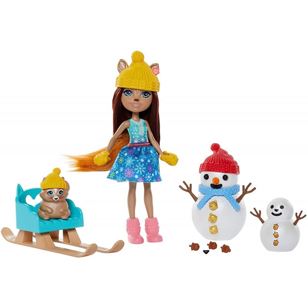 Set Enchantimals by Mattel papusa Sharlotte Squirrel, figurina Peanut si accesorii image 7