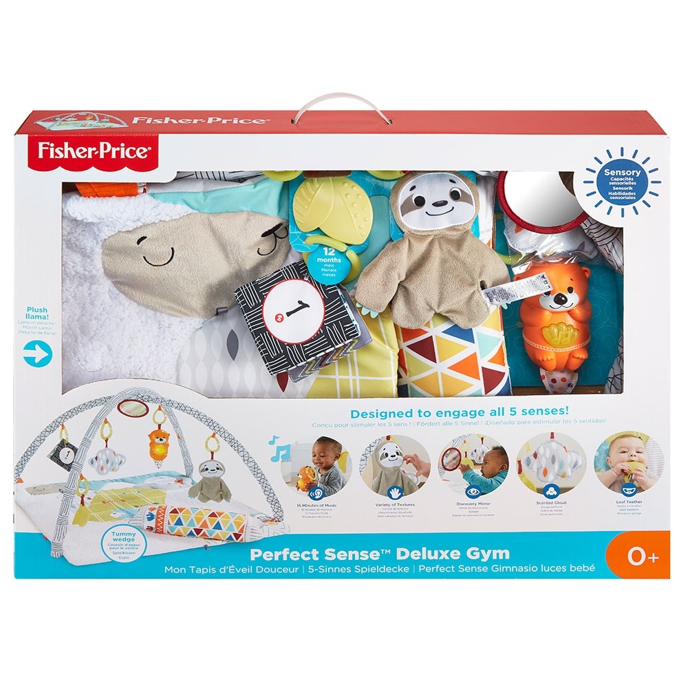 Covoras de joaca Fisher Price by Mattel Newborn Perfect Sense Deluxe Gym image 3