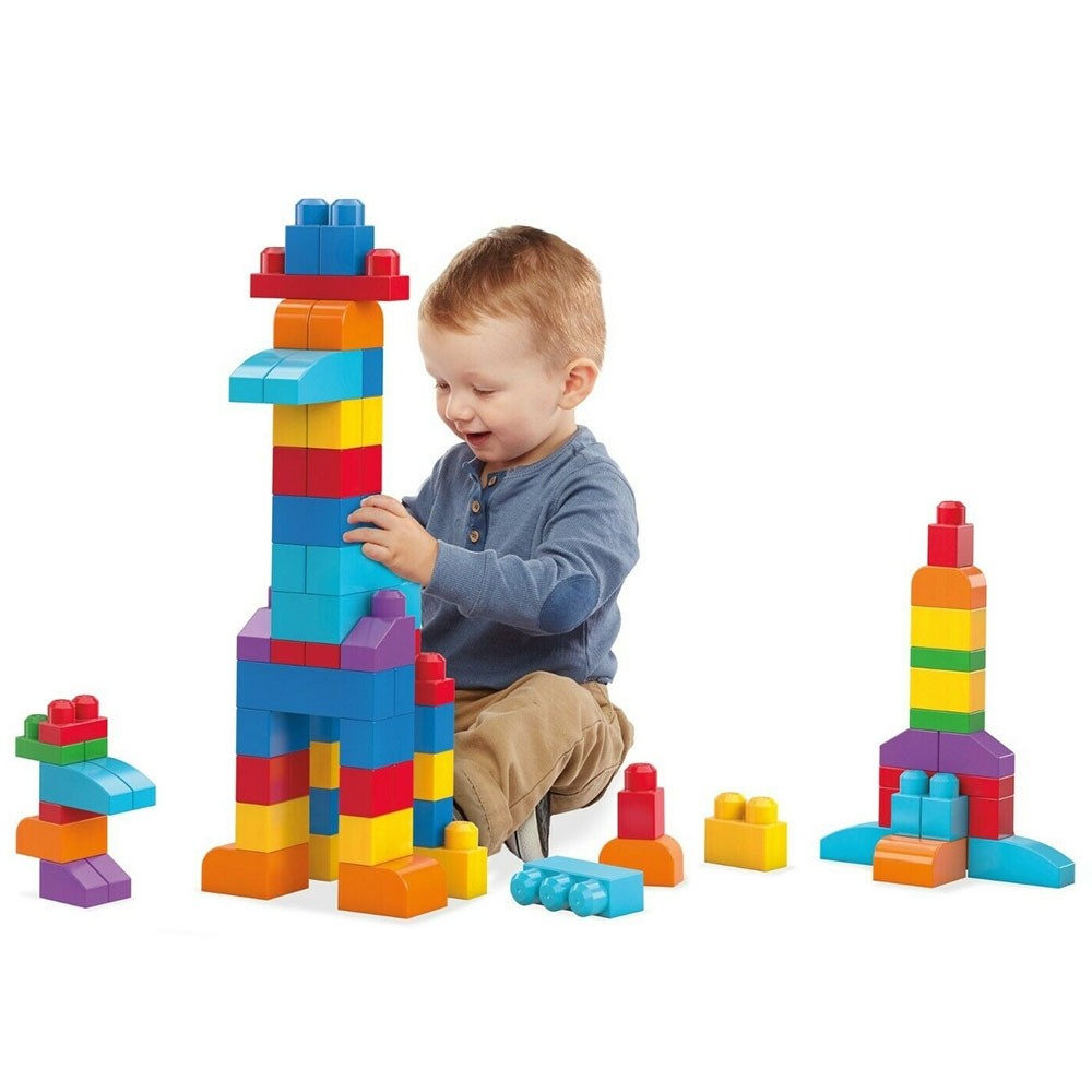 Jucarie Fisher Price Mega Blocks Primele Cuburi de construit 60 piese image 1