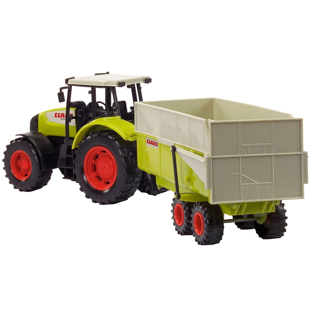 Tractor Dickie Toys Claas Ares cu remorca image 2
