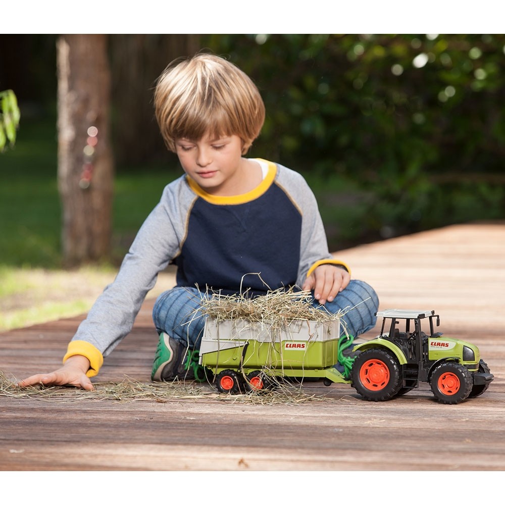 Tractor Dickie Toys Claas Ares cu remorca image 6