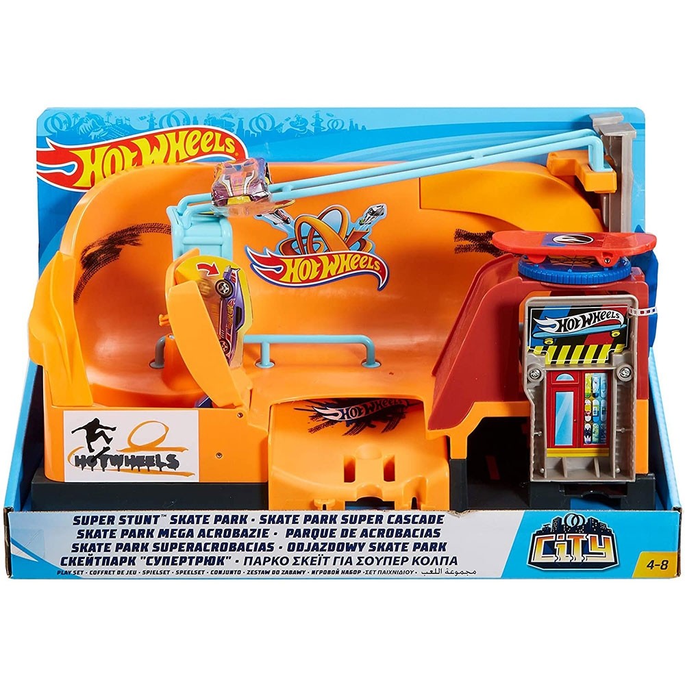 Pista de masini Hot Wheels by Mattel City Super Stunt Skate Park