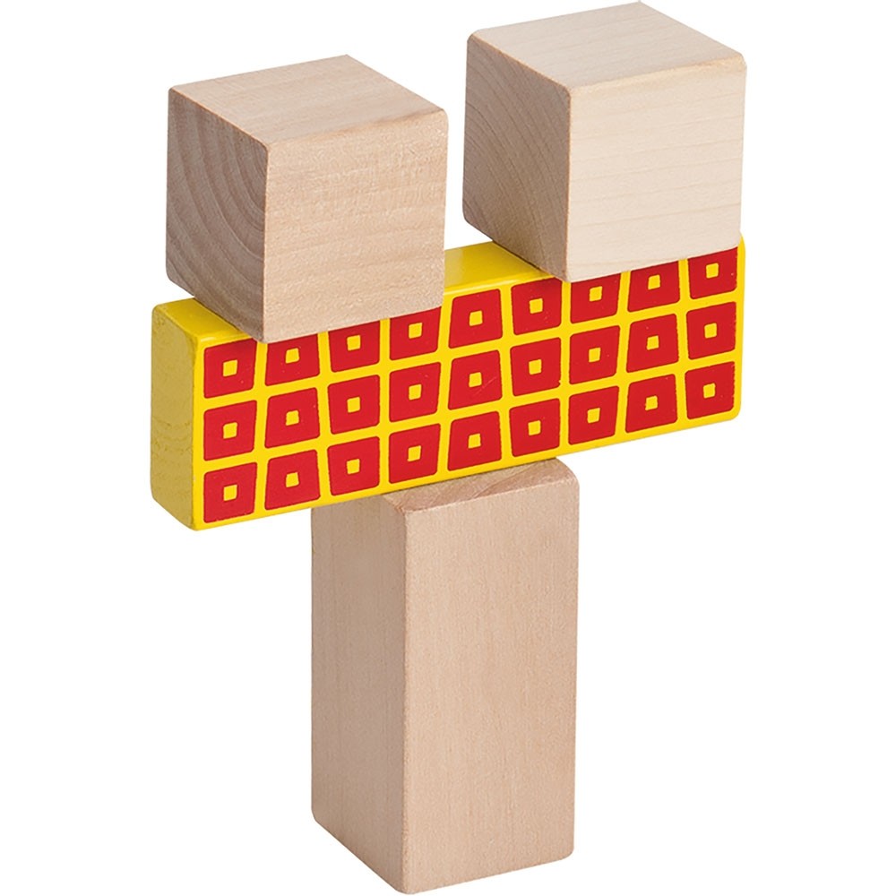 Jucarie Eichhorn Cuburi in galetusa Wooden Blocks 50 piese image 2